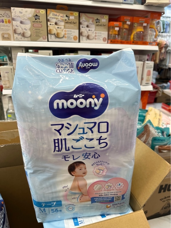 Tã Moony Xanh dán M56 - (m)