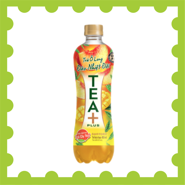 Tea+ Trà Ôlong Đào Nhiệt Đới 450Ml