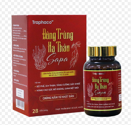 Đông trùng hạ thảo Sapa (Hộp 1 lọ 28 viên nang) - Traphacosapa