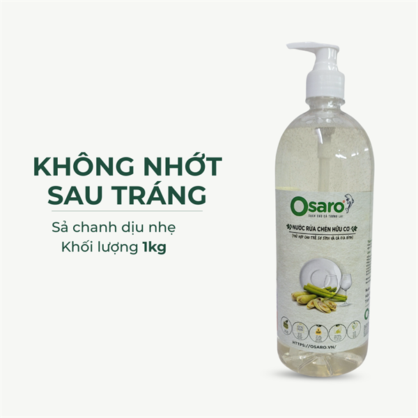 Nước rửa chén OSARO 1000g sả chanh