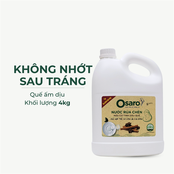 Nước rửa chén OSARO 4000g Quế