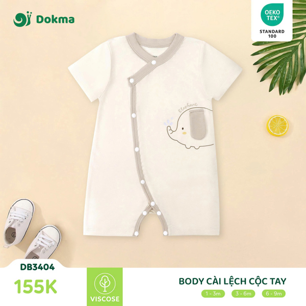 DB3404 - 3M/9M - Body cài lệch cộc tay