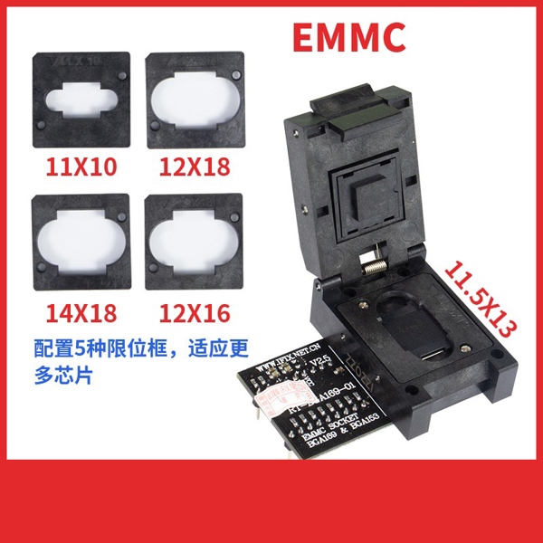 Đế nạp rom EMMC BGA153/BGA169 dùng cho RT809H