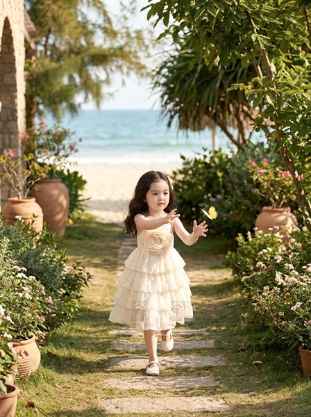 Váy dây đính hoa ngực Hanie 34254