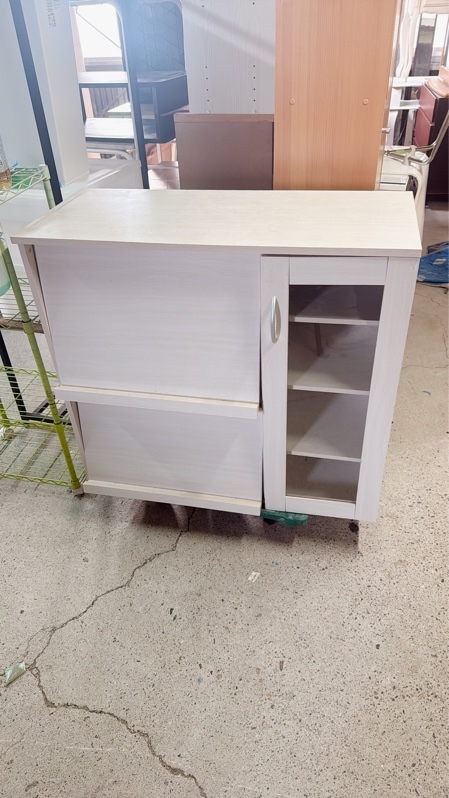 Tủ bếp thấp 1 cánh 2 ngăn trắng