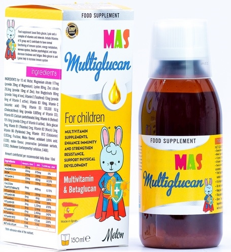 Multiglucan tăng sức đề kháng 150ml - Tây Ban Nha / EU VISION