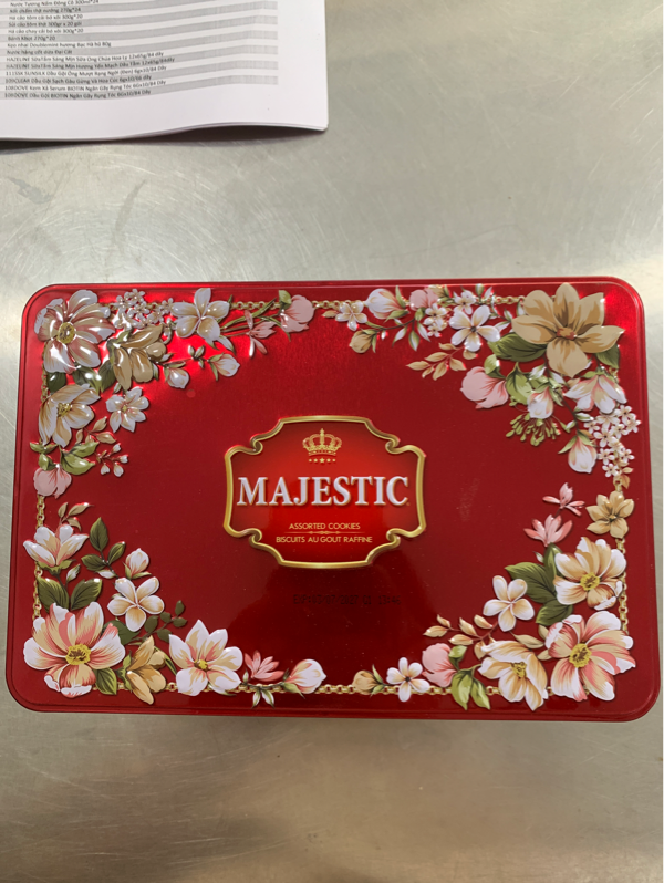 Bánh cookies bơ thập cẩm HT 310gx10 (Majestic hoa nhí_đỏ)