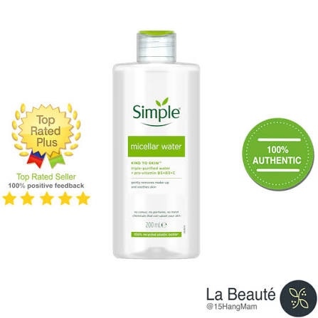 Nước tẩy trang Simple Micellar 200ml