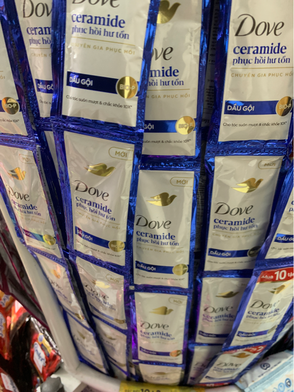 108DOVE Dầu Gội CERAMIDE Phục Hồi Hư Tổn 6Gx10/84 Dây