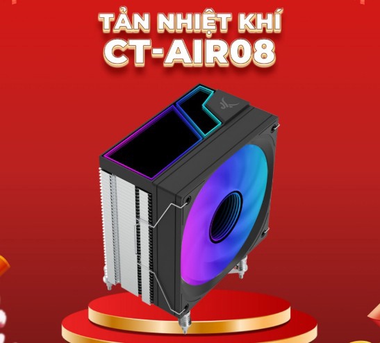 Tản nhiệt khí Centau CT-AIR08 RGB Black (1200/1700/2011)