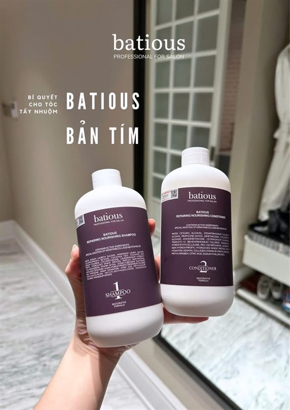 Cặp Gội Xả Batious Tím 500ml