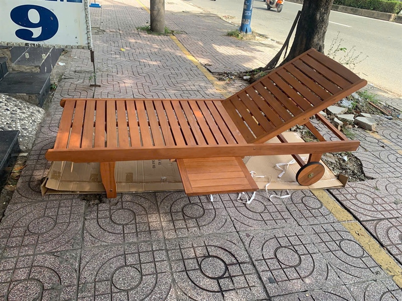 GHẾ TẮM BIỂN GỖ DẦU