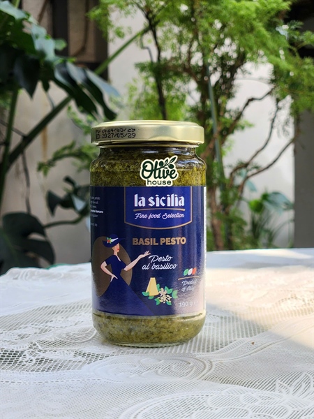 Xốt Basil Pesto (Basil Pesto Sauce) La Sicilia -190 gr