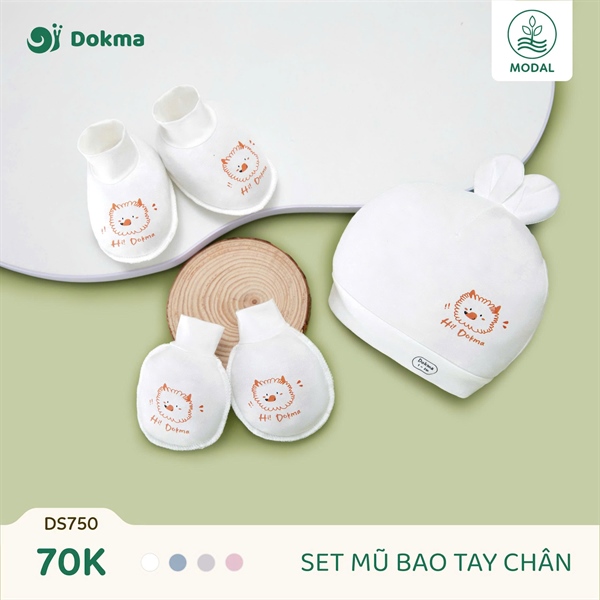 DS750 - Set mũ + bao tay chân Dokma