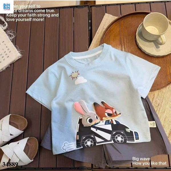 34889-Bộ thun Cáo và Thỏ