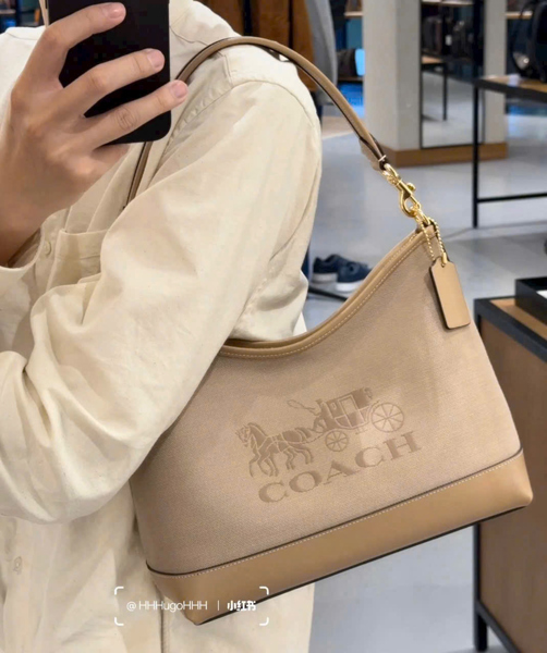Túi Coach CAK91 vải be