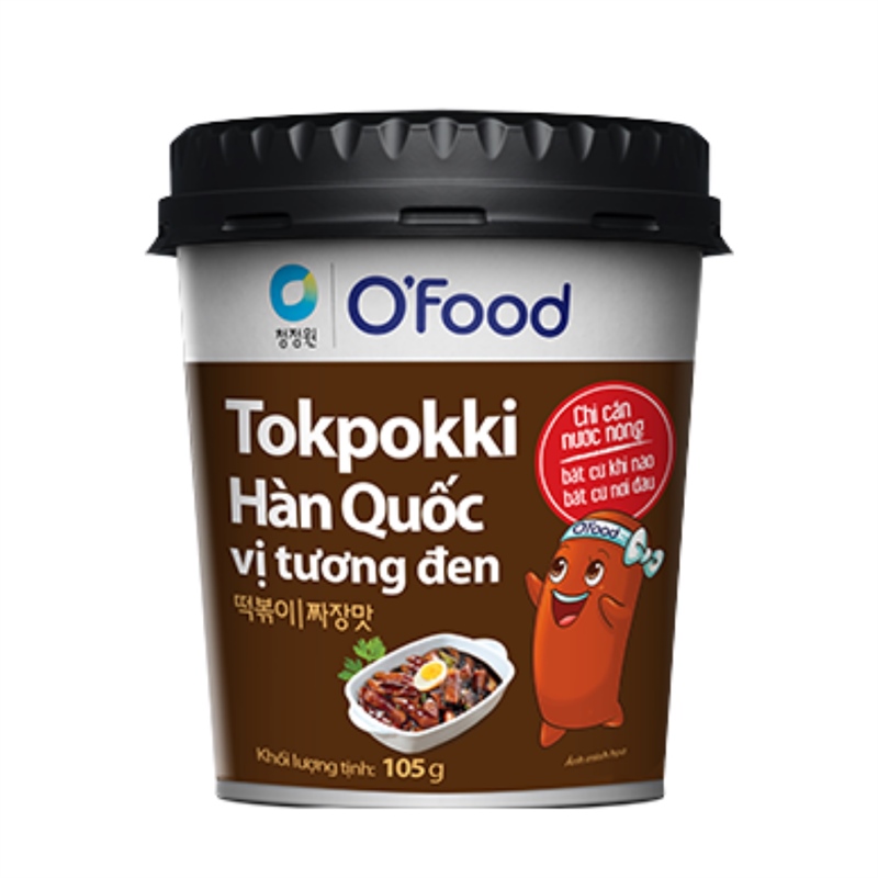 Tokpokki Hàn Quốc O'food vị tương đen 105g