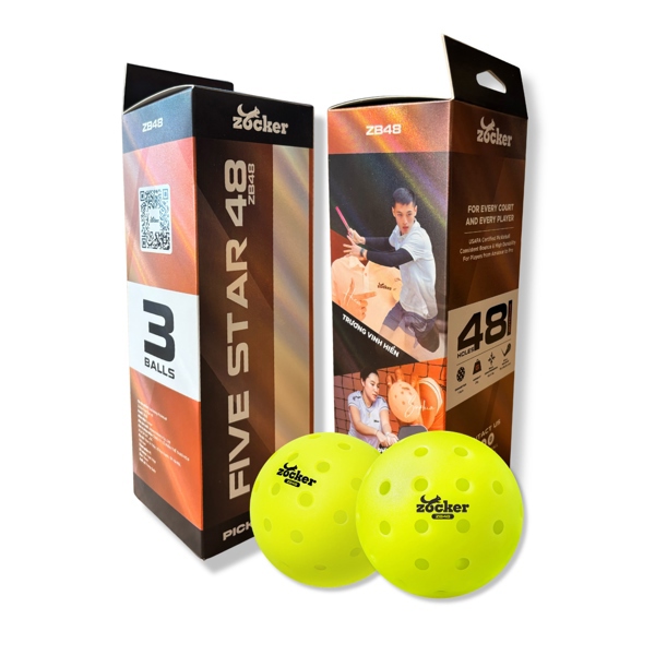Bóng pickleball Zocker cao cấp ZB48 (48 lỗ)