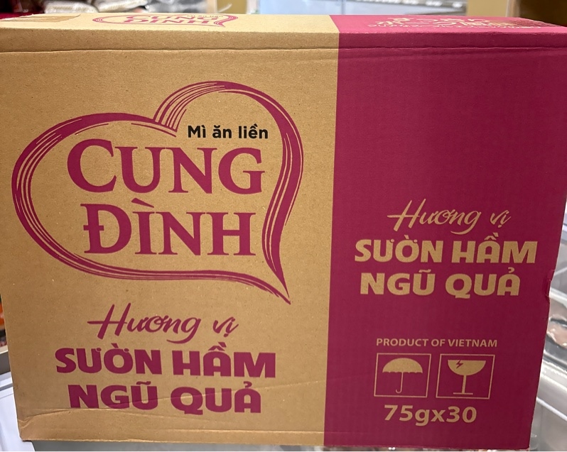 Thùng Cung đình mì ăn liền sườn hầm ngũ quả - すっきりポ-ク風味インスタントラ-メン 1ケ-ス(30袋入り)