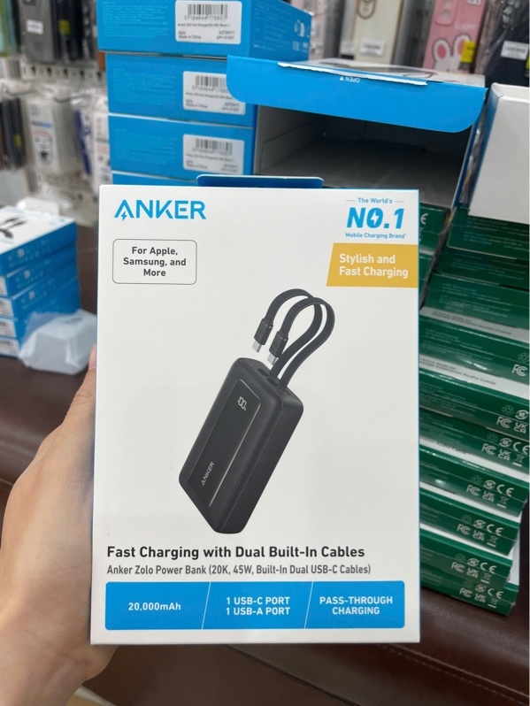 Sạc dự phòng ANKER Zolo 1C1A 45W 20.000mAh A1681
