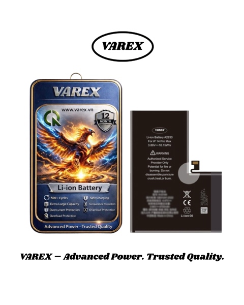 Pin Varex Iphone 14 Pro Max Dung Lượng Cao Chuẩn Đoán