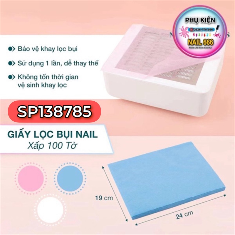 GIẤY LỌC BỤI NAIL 100pcs (Vt)