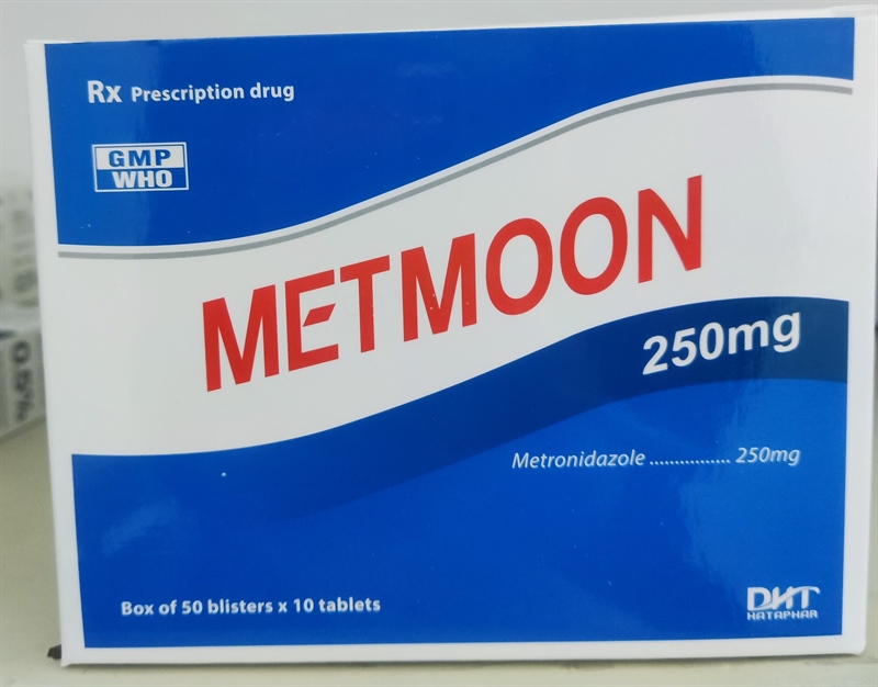Metmoon 250mg Metronidazol (Hộp 50 vỉ x 10 viên nén) - Hà Tây