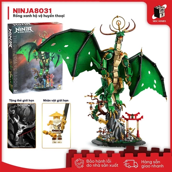 Đồ chơi lắp ráp Ninja rồng xanh hộ vệ huyền thoại 8031 | 1650PCS