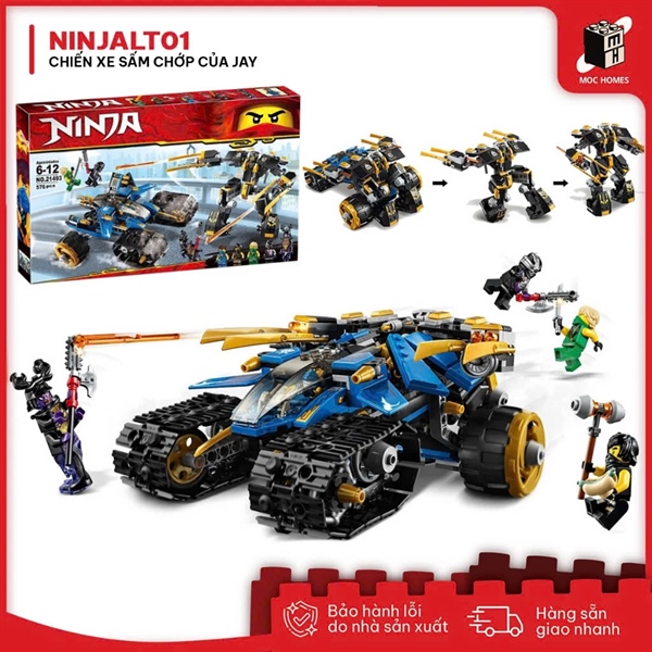 Đồ chơi lắp ráp Ninjago Xe Sấm Chớp của Jay 21493 | Hỗ trợ chi tiết thiếu bởi Moc Homes