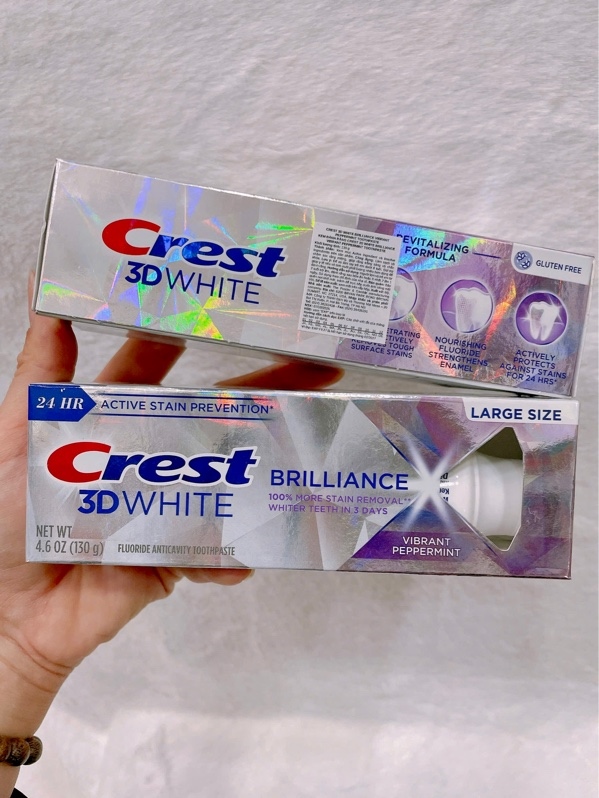 Kem Đánh Răng Crest 3D White Fluoride Anticavity Toothpaste Brilliance 130g
