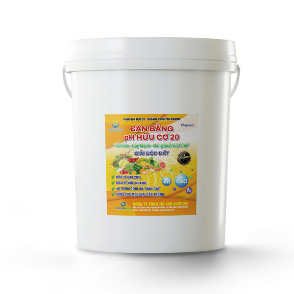 CÂN BẰNG PH HỮU CƠ XÔ 20 LÍT CẢI TẠO ĐẤT, RA RỄ MẠNH, Đ