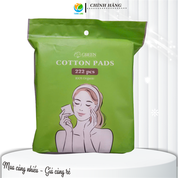 Bông tẩy trang Green 222 miếng *60