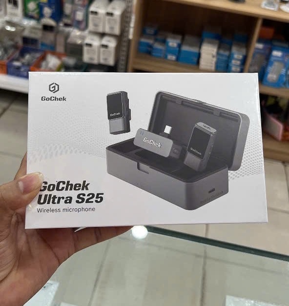 Mic thu âm đôi có hộp sạc GoChek S25-03 ULTRA