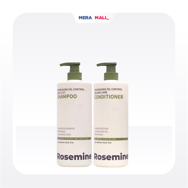 [ Hàng Công Ty ] Cặp Gội Xả Rosemine Trắng 500ml