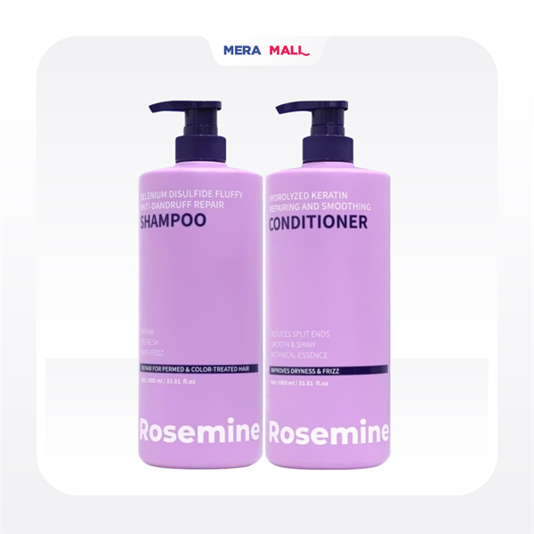 [ Hàng Công Ty ] Cặp Gội Xả Rosemie Tím 1000ml