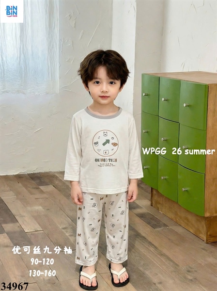 34967-Bộ tencel TD cún gấu cf time