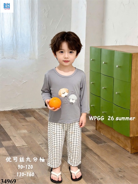 34969-Bộ tencel TD 2 cún puppy
