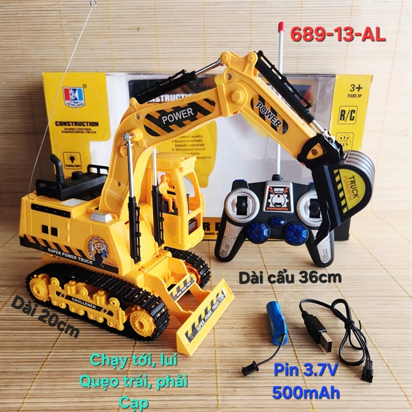689-13-AL HỘP XE CÔNG TRÌNH CÀO XÍCH ĐIỀU KHIỂN 7 ĐỘNG TÁC, CÓ SẠC