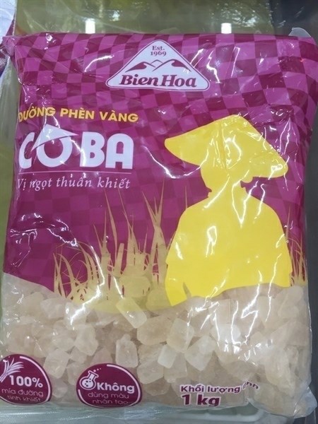 Đường phèn vàng Cô Ba 1kg 黄氷砂糖
