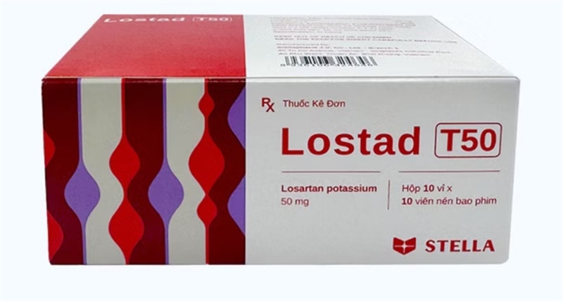 Lostad T50 Losartan 50mg Stella (H/100V) LỚN