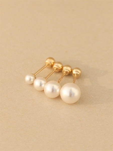 14K Simple pearl piercing