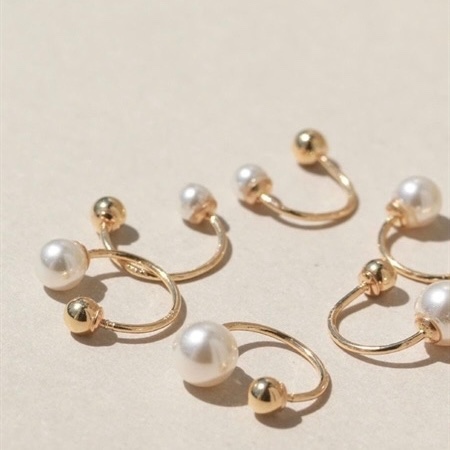 14K pearl C type piercing