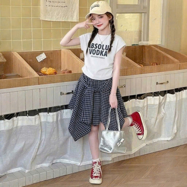 SET VÁY CARO CỘT LƯNG