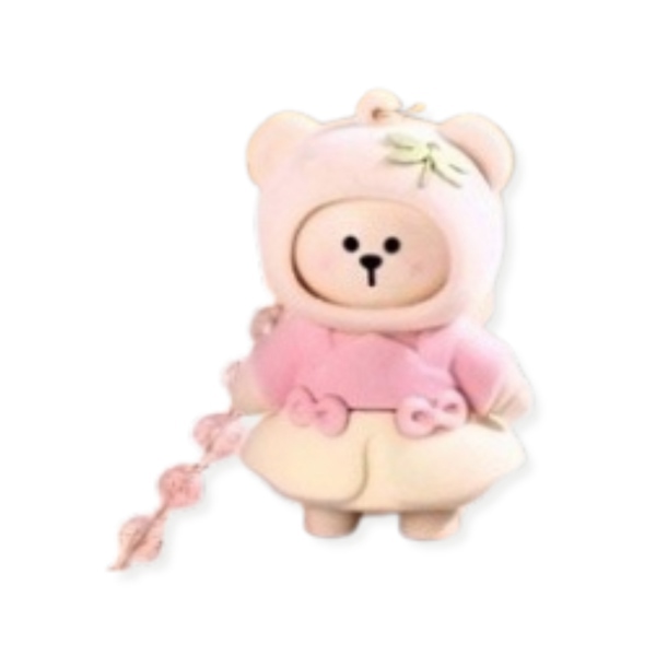 SP26_Spring Sequence Bear Keychain (Pink)