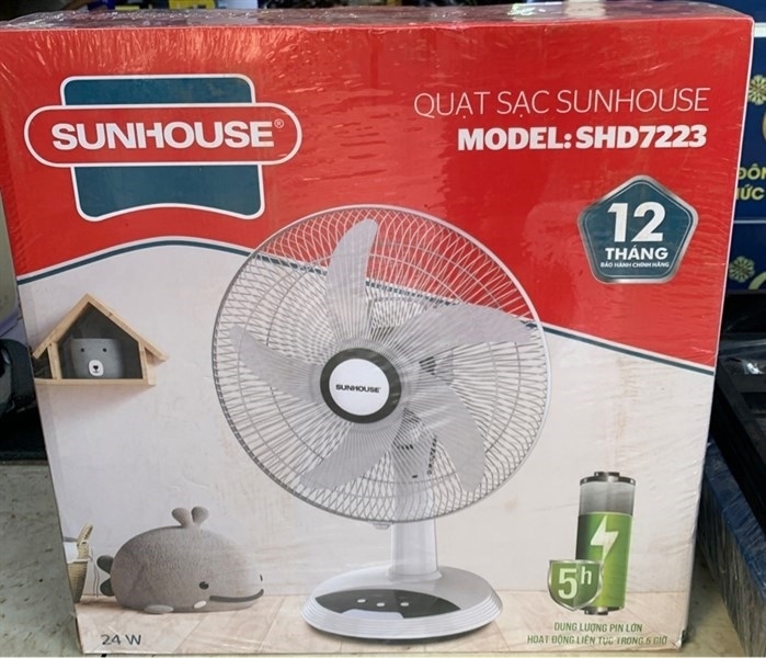 Quạt sạc tích điện Sunhouse SHD7223