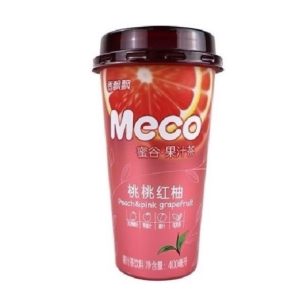 Trà hoa qua MECO vị đào bưởi 400ml (15 Cốc/thùng)
