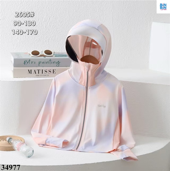 34977-Áo CN tím pastel viền hồng