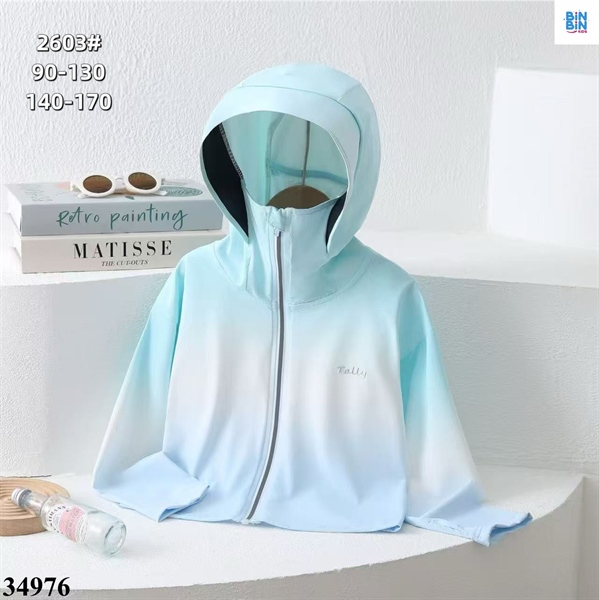 34976-Áo CN xanh ngọc loang biển