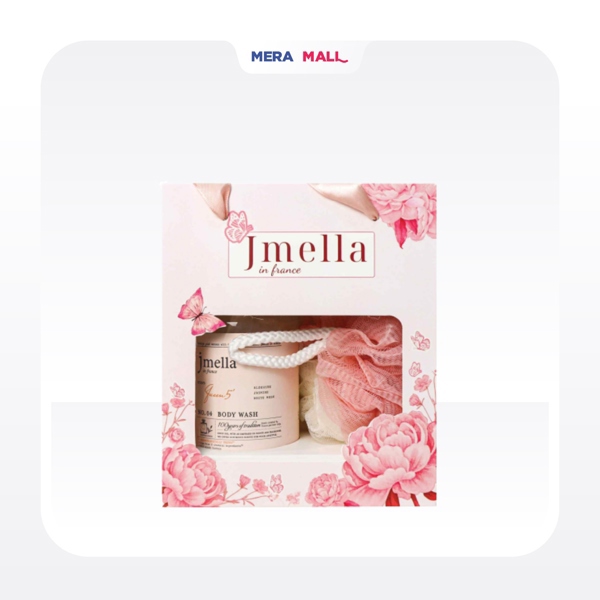 [ Hàng Công Ty ] Set Sữa Tắm N02 + Bông Tắm Jmella 500ml Hộp Hoa