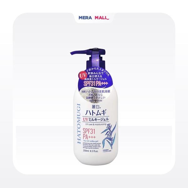 [ Hàng Công Ty ] Dưỡng Thể Hatomugi SPF 31/ PA+++ 250ml - Chữ Hồng